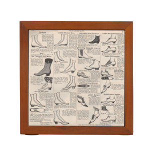 Antique Ladies Shoe Catalog Page Vintage Print Pencil Holder