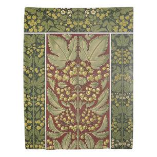 Antique Leaf Pattern Duvet Cover