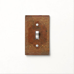 Antique Leather Light Switch Cover