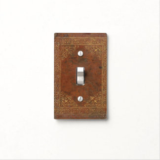Antique Leather Light Switch Cover