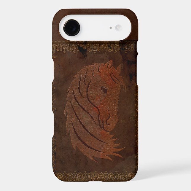 Antique Leather Look Horse Galaxy S4 Case (Back)