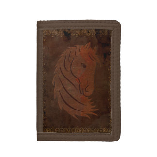 Antique Leather Look Horse Wallet
