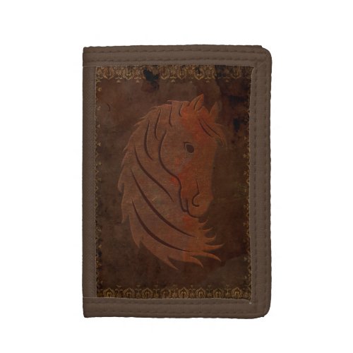 Antique Leather Look Horse Wallet