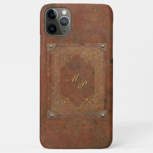 Antique Leather Look Phone Case with your Initials
