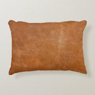 Antique Leather Texture, TANleather,texture,backgr Accent Pillow