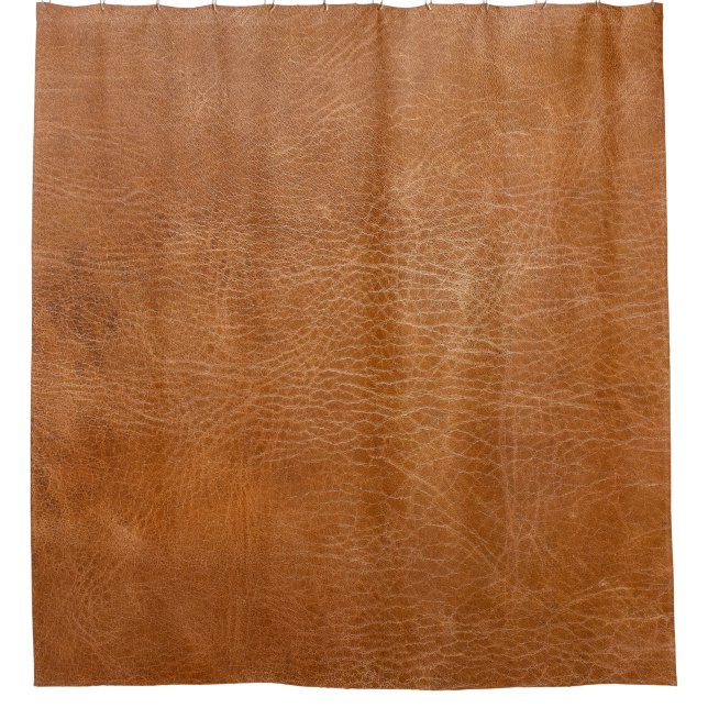 Antique Leather Texture, TANleather,texture,backgr Shower Curtain (Front)