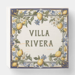 Antique Lemon Custom House Name Plate Plaque Sign