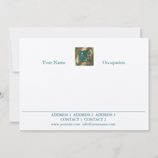 Antique Letter C - Correspondence Card (Front)