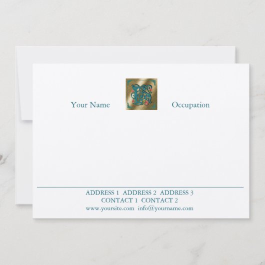 Antique Letter L - Correspondence Card (Front)