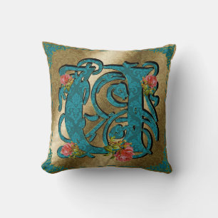 Antique Letter U - Pillow