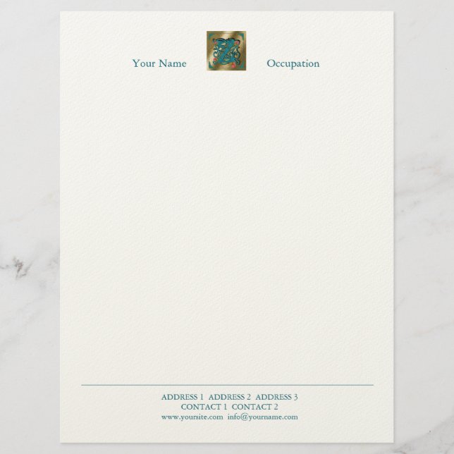 Antique Letter Z - Letterhead (Front)