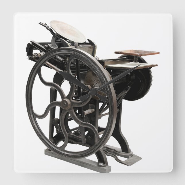 antique letterpress machine from 1888 clock (Front)