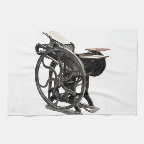 antique letterpress machine from 1888 kitchen towe kitchen towel