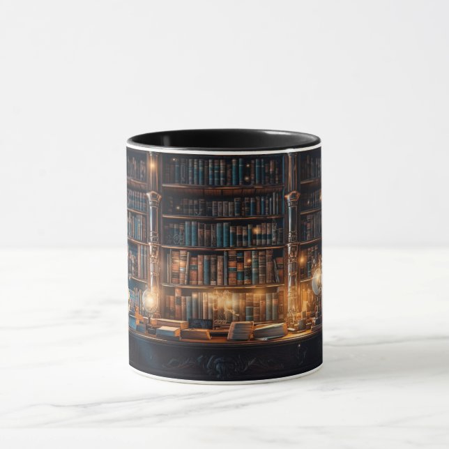 antique library coffee mug (Center)