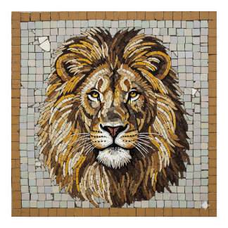 Antique Lion Mosaic Poster
