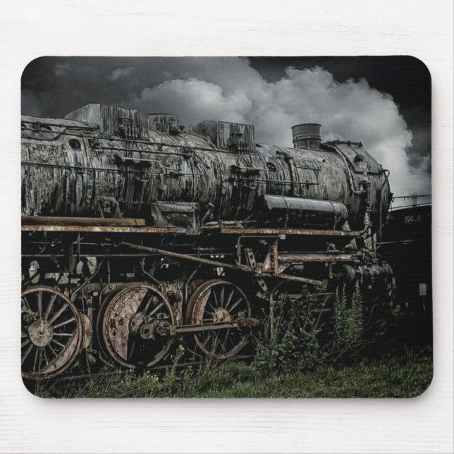 Antique Locomotive Steam Engine Train Mousepad (Front)