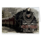 Antique Locomotive Train Blank Card (Front Horizontal)