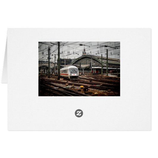 Antique Locomotive Train Blank Card (Back Horizontal)