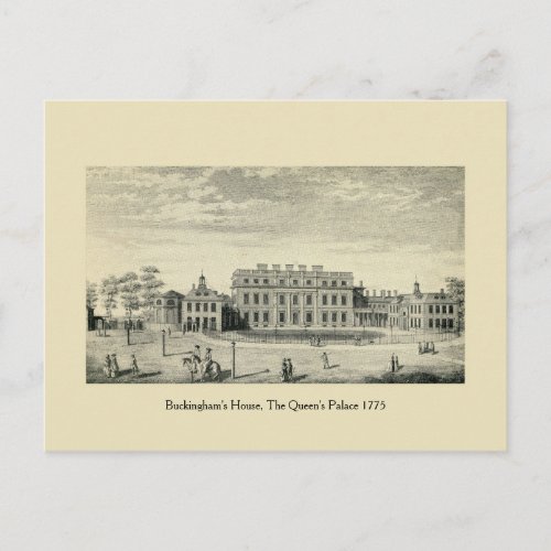 Antique London 1775 Buckinghams House Postcard