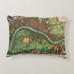 Antique London Street Map by Johannes de Ram, 1689 Accent Pillow