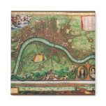 Antique London Street Map by Johannes de Ram, 1689 Magnet