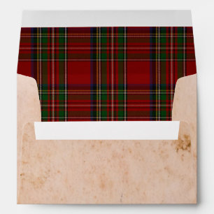 Antique Look and Royal Stewart Plaid Envelope