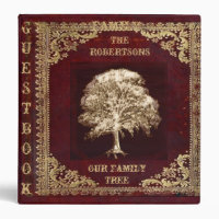 Antique Look Guest Book 3 Ring Binder