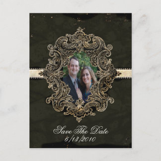 Antique looking Save the date post card