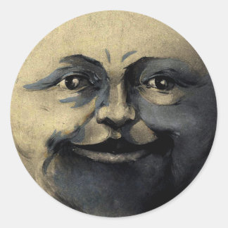 Moon Face Stickers | Zazzle