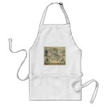 Antique Map, 1596, America Sive Novus Orbis Adult Apron
