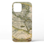 Antique Map, 1596, America Sive Novus Orbis iPhone 12 Case