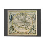 Antique Map, 1596, America Sive Novus Orbis Doormat
