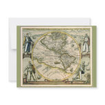 Antique Map, 1596, America Sive Novus Orbis Invitation