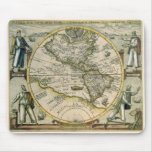 Antique Map, 1596, America Sive Novus Orbis Mouse Pad