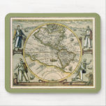 Antique Map, 1596, America Sive Novus Orbis Mouse Pad