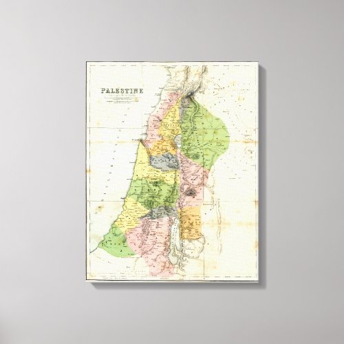 Antique Map _ Biblical Palestine Canvas Print