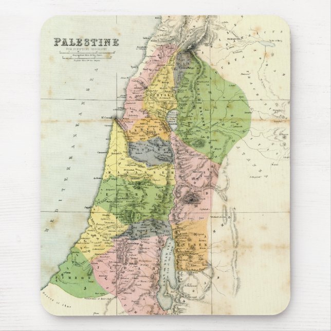 Antique Map - Biblical Palestine Mouse Pad (Front)