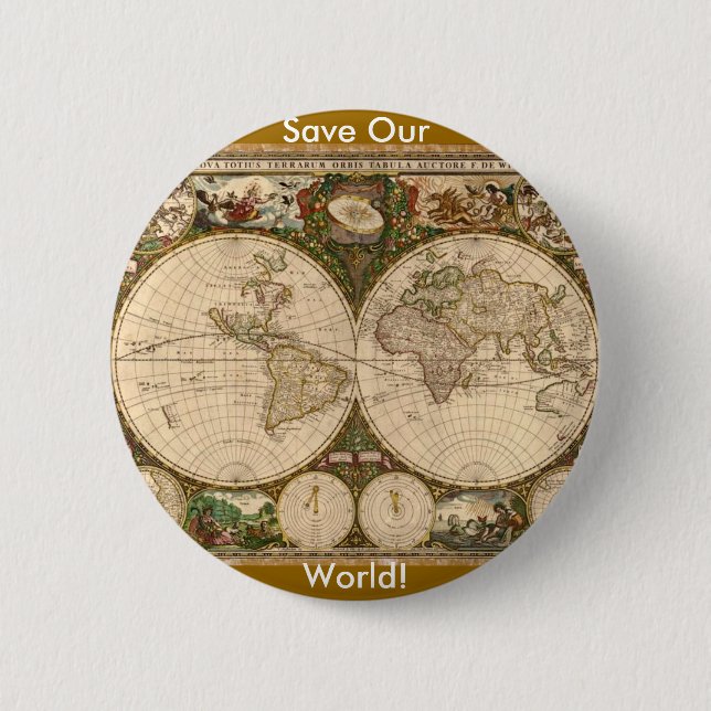 ANTIQUE MAP BUTTON (Front)