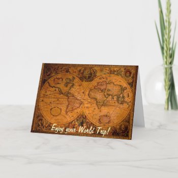 Antique Map Father's Birthday Card by EarthGifts at Zazzle