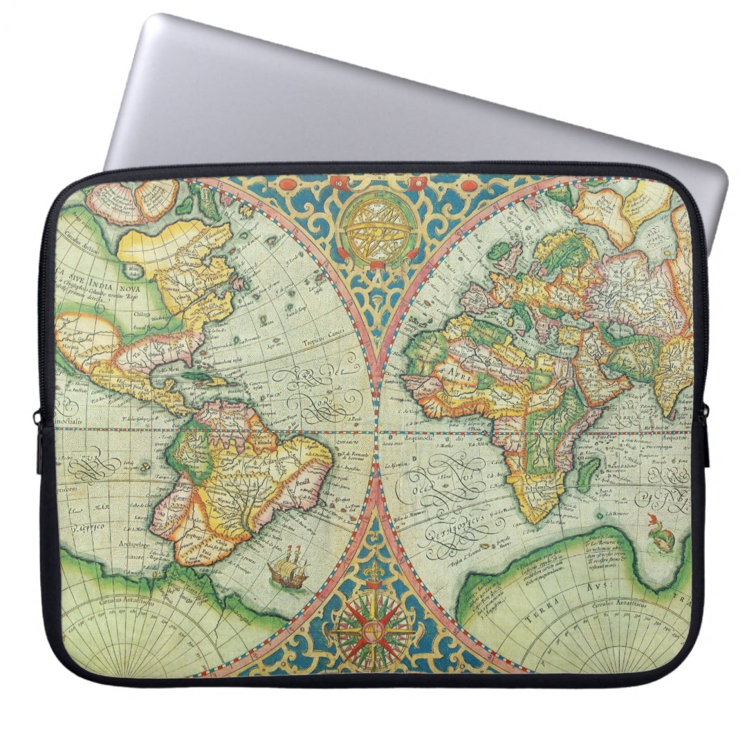 Antique Map laptop case Zazzle