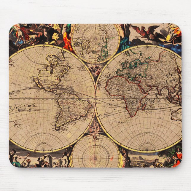 Antique Map Mouse Pad (Front)