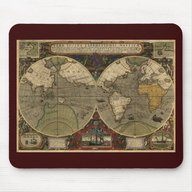 Antique Map Mousepad (Front)