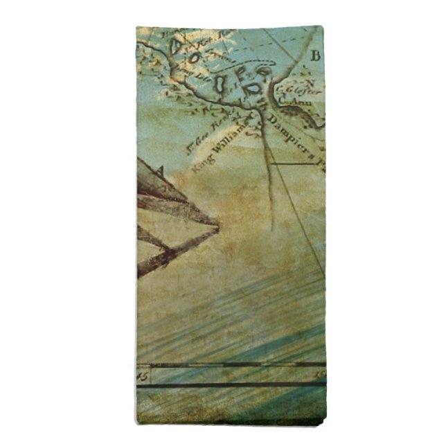 Antique Map - Napkins (Folded)