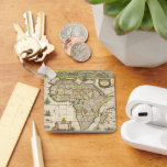 Antique Map of Africa by Hondius and Jansson Keychain