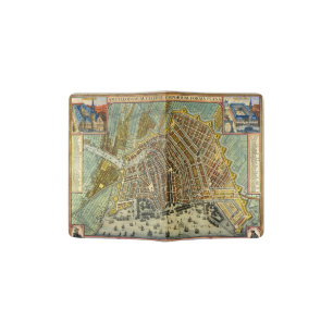 Antique Map of Amsterdam, Holland aka Netherlands Passport Holder