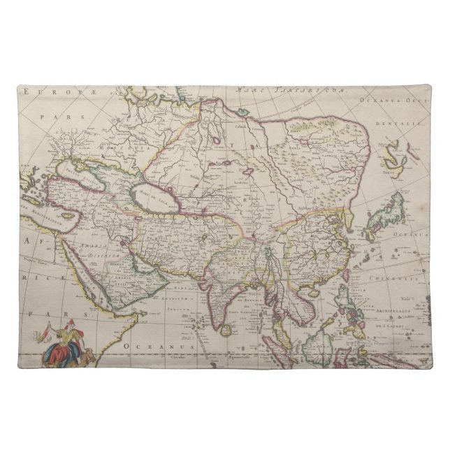 Antique Map of Asia Placemat (Front)