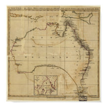 Antique Map of Australia circa 1770