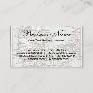 Antique Map of Denmark, Danmark in Danish, 1905 Business Card