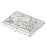 Antique Map of Denmark, Danmark in Danish, 1905 Business Card Holder