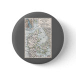 Antique Map of Denmark, Danmark in Danish, 1905 Button